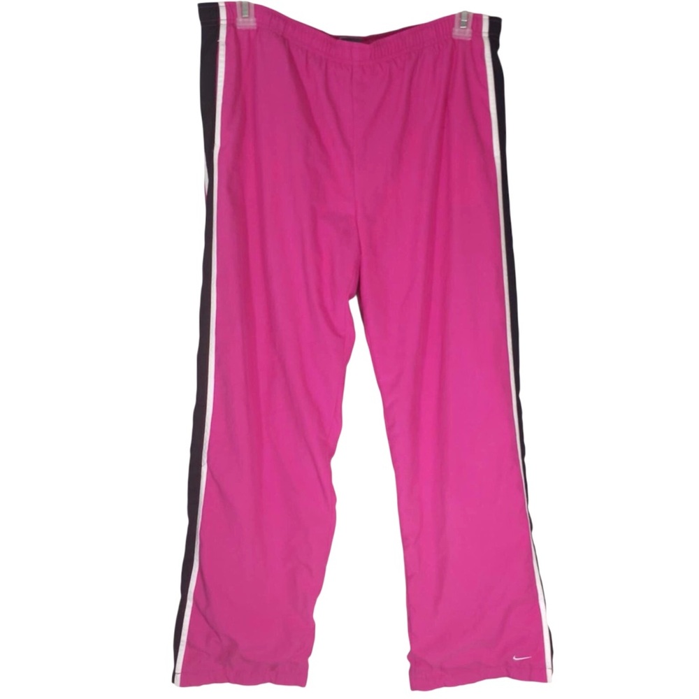 Vintage Y2K Pink Nike Lined Warm Up Track Pants Size Large
